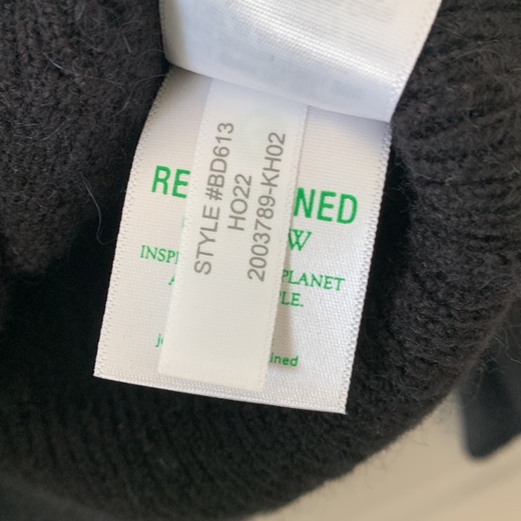 J CREW WOMENS BLACK MOCK NECK SWEATER SMALL MERINO WOOL BD613 - Picture 4 of 6